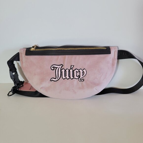 Juicy Couture Queen of Everything Fanny Pack Sling Crossbody Pink Blush Brown - Picture 7 of 7
